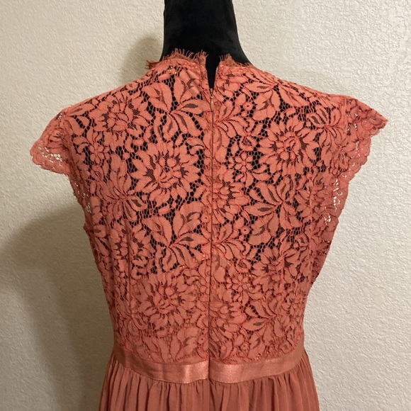 DRESS BY MIUSOL Elegant Lace TERRA-COTTA Dress - Picture 6 of 6